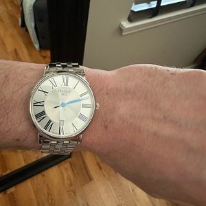 TISSOT CARSON PREMIUM Quartz wristwatch. Silver color. Silver Dial.
